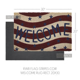 Red White Blue Stripes Welcome Door Mats-Lange General Store