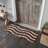 Red White Blue Stripes Welcome Door Mats-Lange General Store