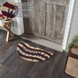 Red White Blue Stripes Welcome Door Mats-Lange General Store
