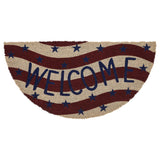 Red White Blue Stripes Welcome Door Mats-Lange General Store