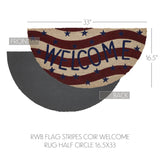 Red White Blue Stripes Welcome Door Mats-Lange General Store