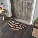 Red White Blue Stripes Welcome Door Mats-Lange General Store