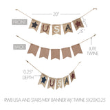 Red White Blue USA Stars Banner-Lange General Store