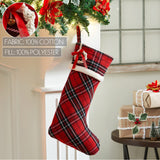 Red and Black Tartan Plaid Stocking-Lange General Store