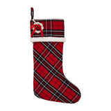 Red and Black Tartan Plaid Stocking-Lange General Store