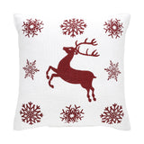 Reindeer Dash Red White Pillow-Lange General Store