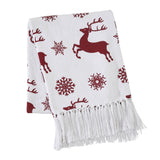 Reindeer Dash Red White Throw-Lange General Store
