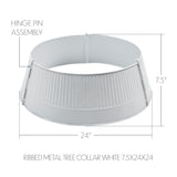 Ribbed Metal Tree Collar White-Lange General Store