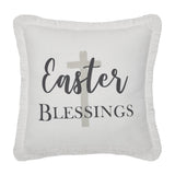 Risen Easter Blessings Cross Pillow-Lange General Store