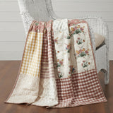 Roselynn Cottage Floral Patchwork Quilted Throw-Lange General Store