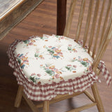 Roselynn Cottage Floral Ruffled Chair Pad-Lange General Store