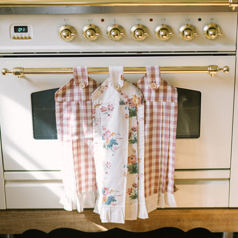 Roselynn Cottage Ruffled Tea Towel Set of 3-Lange General Store