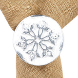 Round Snowflake Napkin Rings-Lange General Store