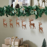 Rust Reindeer Metal Ornament Set of 6-Lange General Store