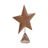 Rust Star Metal Tree Topper-Lange General Store