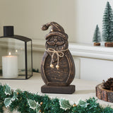 Rustic Cheer Dark Wooden Santa-Lange General Store