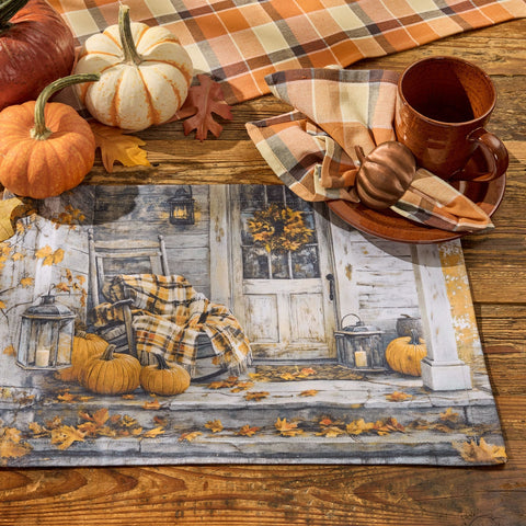 Rustic Fall Porch Placemats Set of 4