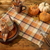 Rustic Fall Porch Plaid Cotton Cloth Napkins Set of 4