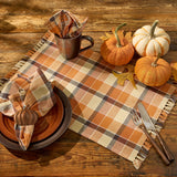 Rustic Fall Porch Plaid Placemats Set of 4