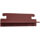 Rustic Red Shelf With Hooks-Lange General Store