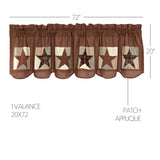 Rustic Star Patch Block Valance