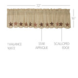 Rustic Star Valance