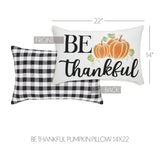 Sable Ann Buffalo Check Be Thankful Pumpkin Pillow-Lange General Store