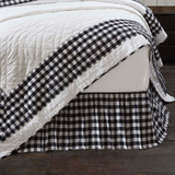 Annie Black Buffalo Check Bed Skirt-Lange General Store