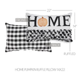 Sable Ann Buffalo Check Home Pumpkin Ruffle Pillow-Lange General Store