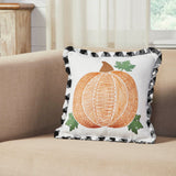 Sable Ann Buffalo Check Pumpkin Pillow-Lange General Store
