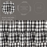 Sable Ann Buffalo Check Ruffled Swag Curtains