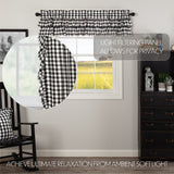 Sable Ann Buffalo Check Ruffled Valance