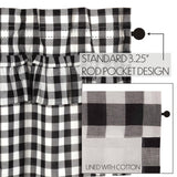 Sable Ann Buffalo Check Ruffled Valance
