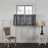 Annie Black Buffalo Check Tier Curtains 24"-Lange General Store