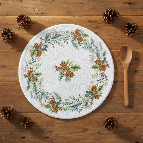 Sage Evergreen Braided Placemat