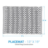 Sage & Mustard Plaid Chindi Placemats Set of 4