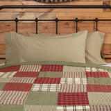 Sage Winds Green & Khaki Stripe Pillow Cases-Lange General Store