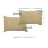 Sage Winds Green & Khaki Stripe Pillow Cases-Lange General Store