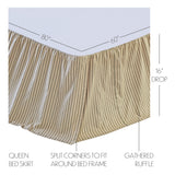 Sage Winds Green Ticking Stripe Bed Skirt