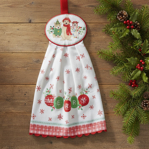 Santa Paws Hang-Ups Kitchen Towel-Lange General Store