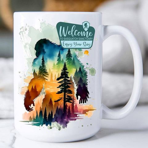 Sasquatch Sanctuary Bigfoot Coffee Mug-Lange General Store