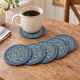 Sea Glass Braided Coaster Set of 6