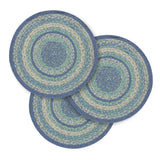 Sea Glass Braided Trivet 15" Set of 3