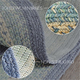 Sea Glass Collection Braided Rugs - Oval-Lange General Store