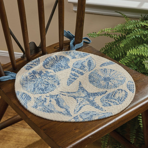 Seashell Braided Chair Pad-Lange General Store