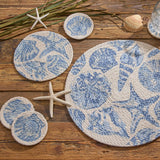Seashell Braided Trivet 8" Set of 3-Lange General Store