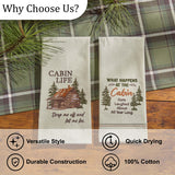 Secluded Cabin Dishtowels-Lange General Store