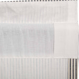 Seersucker Blue Ticking Stripe Tier Curtains 36"-Lange General Store