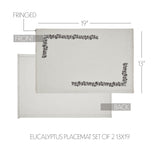 Serene Haven Eucalyptus Placemat Set of 2-Lange General Store
