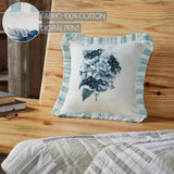 Serene Hydrangea Ruffled Pillow-Lange General Store